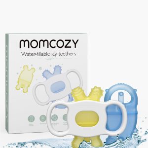 Momcozy Water Fillable Teether (Blue and Yellow 2 Pcs)